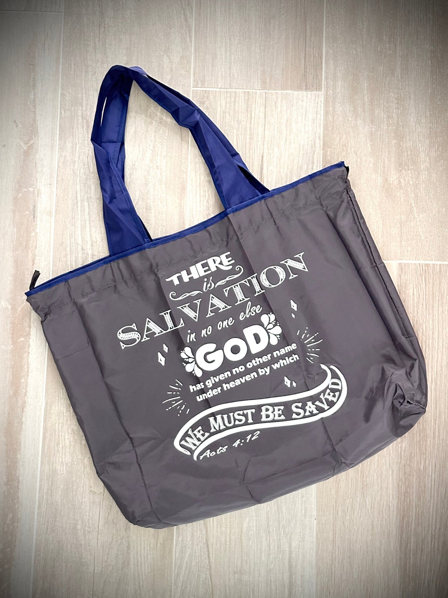 Eco-Friendly Tote Bag (Grey & Blue)