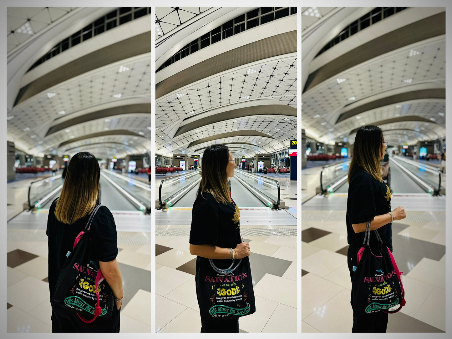 Salvation! Act4:12 Handbag with embroidered calligraphy