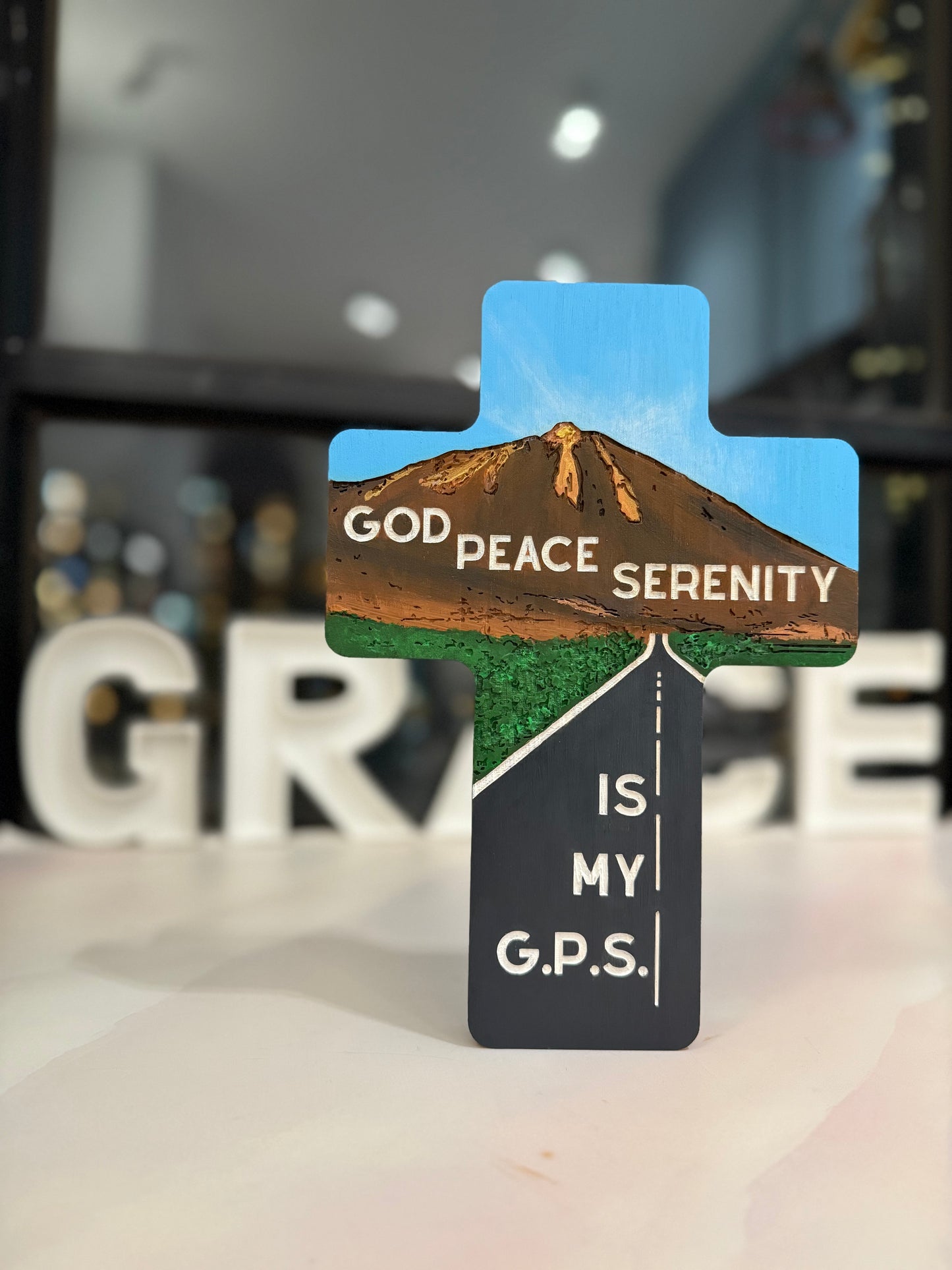 God Peace Serenity is my G.P.S. Cross [Made to Order]