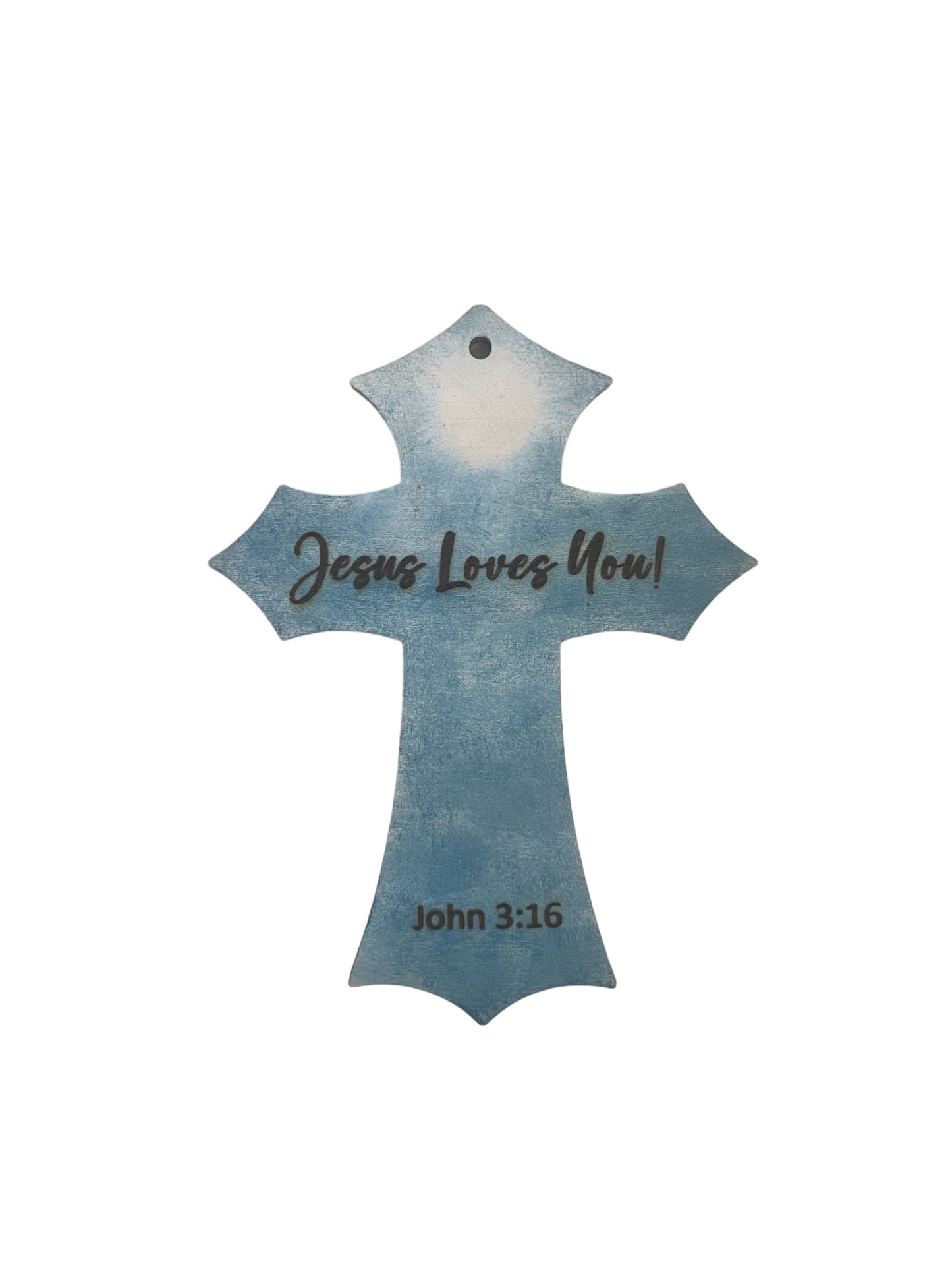 “Jesus loves you!“Hand painted wooden cross [Made to Order]