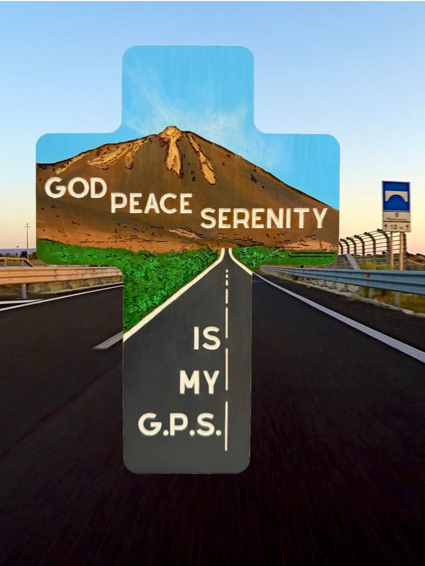 God Peace Serenity is my G.P.S. Cross [Made to Order]