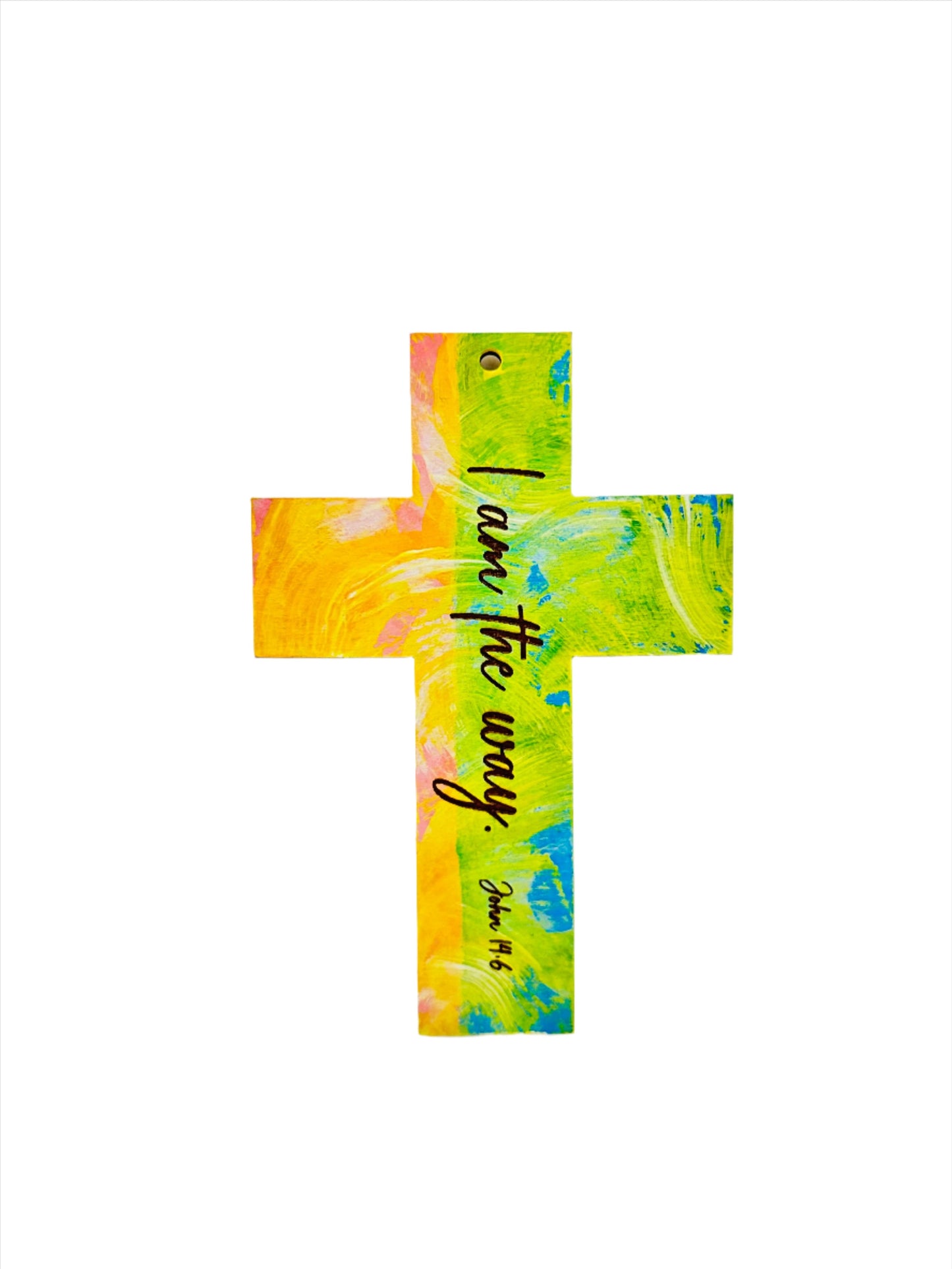 “I am the way!”Hand painted wooden cross [Made to Order]