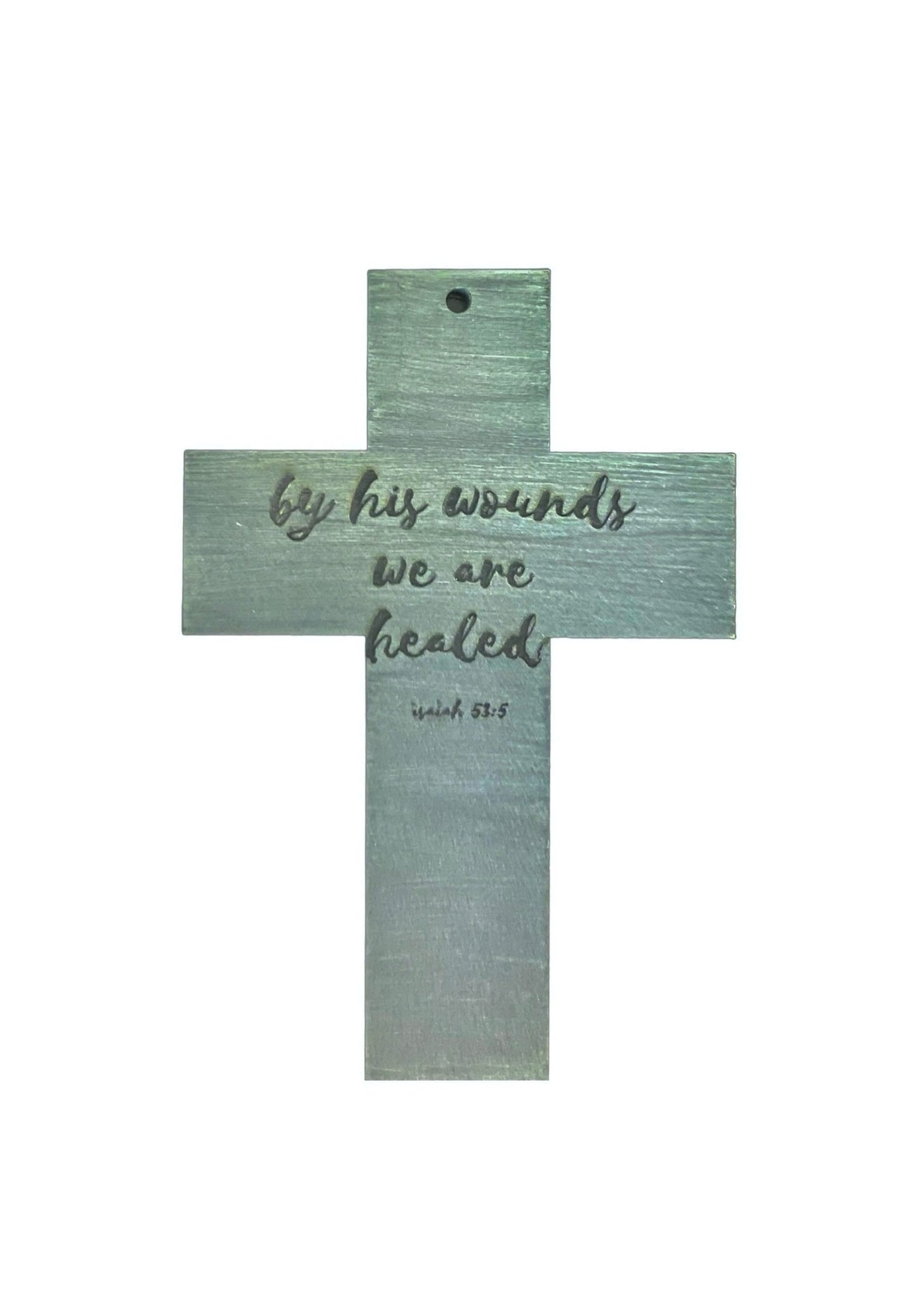 “By his wounds, we are healed!”Hand painted wooden cross [Made to Order]