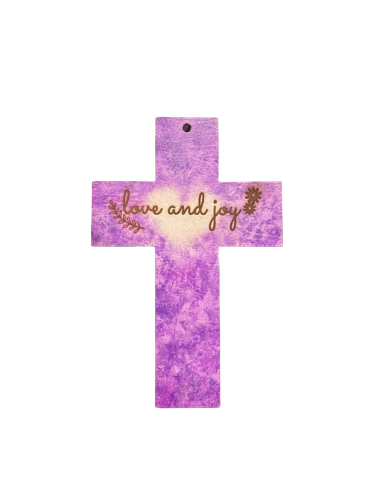 “Love and joy!”Hand painted wooden cross [Made to Order]