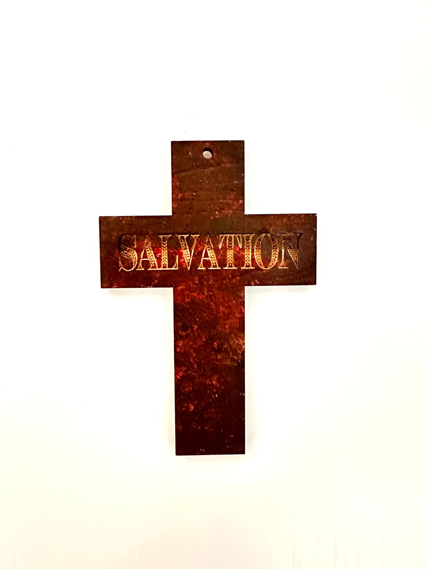 “SALVATION!”Hand painted wooden cross [Made to Order]